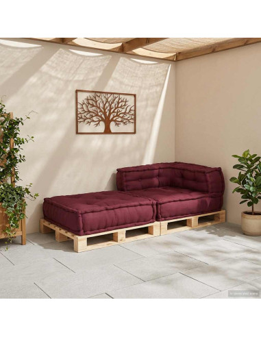 Divano Componibile Marrone Rossiccio 70x70x54 in Tessuto