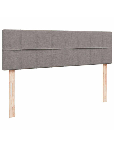 Struttura Letto Pouf con Materasso Tortora 160x200cm in Tessuto