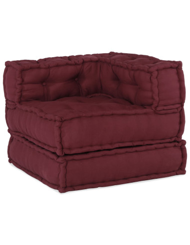 Divano modulare 3 pcs Bordeaux Tessuto