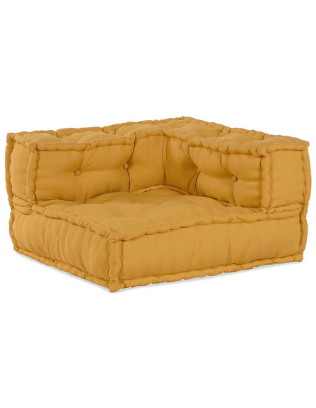 Divano modulare 2 pcs Giallo 140 x 70 x 56 cm Tessuto