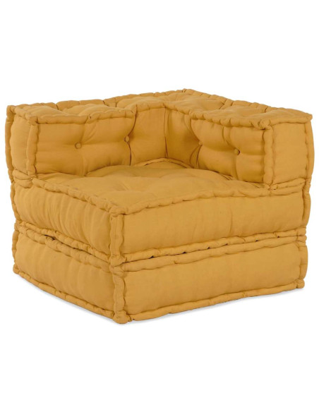 Divano modulare 2 pcs Giallo 140 x 70 x 56 cm Tessuto