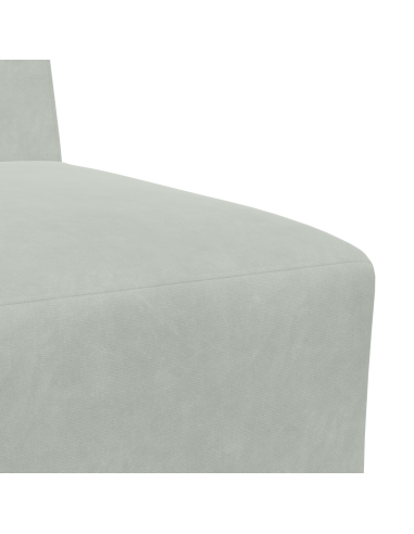 Unità di Divano Modulare Senza Braccioli 2 pcs Grigio chiaro