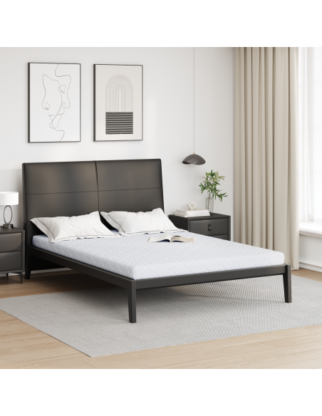 Materasso Bianco 140 x 190 cm Tessuto Jacquard