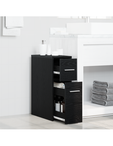 Set di mobili per il bagno Rovere Nero 22 x 44 x 61.5 cm