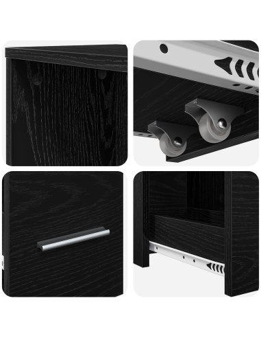 Set di mobili per il bagno Rovere Nero 22 x 41 x 135 cm