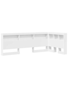 Testata contenitore con testiera Bianco 75 cm Legno multistrato 2