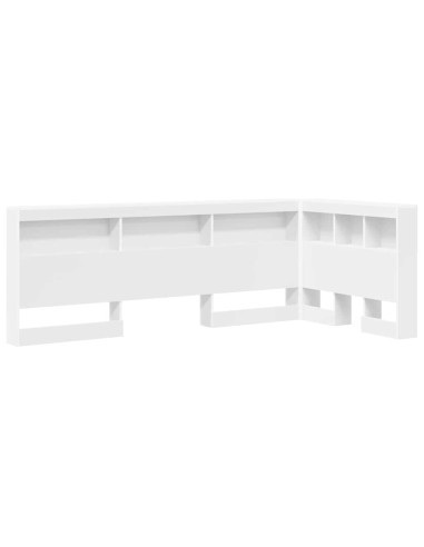 Testata contenitore con testiera Bianco 75 cm Legno multistrato