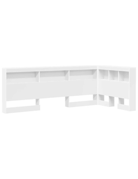 Testata contenitore con testiera Bianco 75 cm Legno multistrato