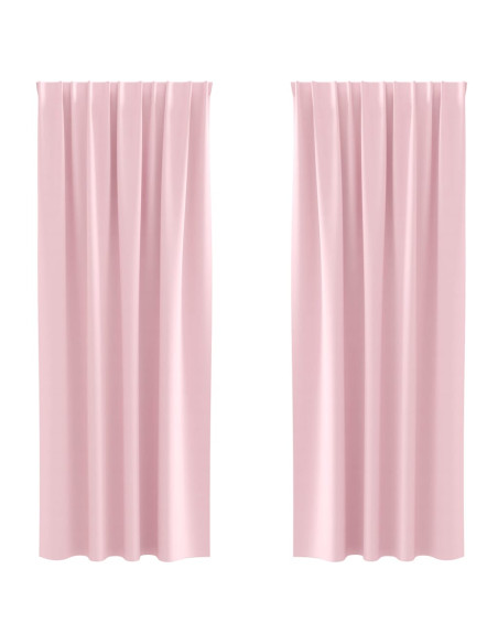 Tende Blackout con Anelli 2 pcs Rosa baby 225 x 140 cm