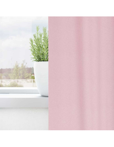 Tende Blackout con Anelli 2 pcs Rosa baby 225 x 140 cm