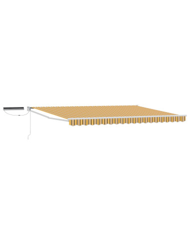 Tenda Elettrica Giallo e Grigio 5 x 3 m Alluminio