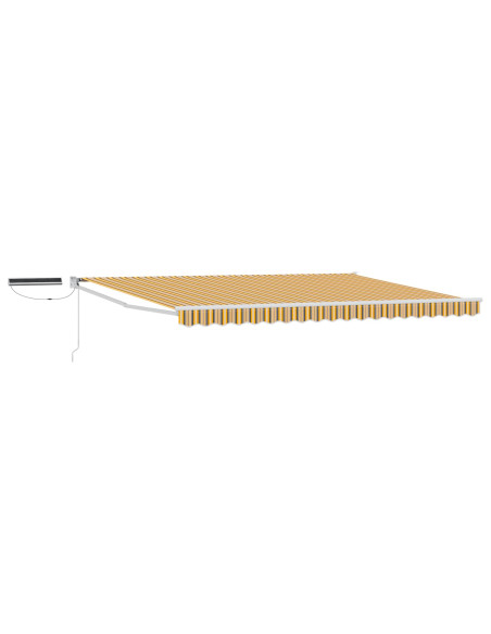 Tenda Elettrica Giallo e Grigio 5 x 3 m Alluminio