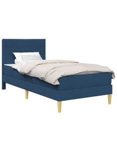 Struttura del letto Blu 90 x 190 cm Poliestere 2