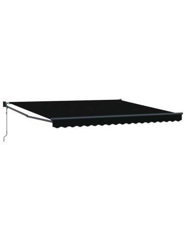 Tenda Retrattile Nero 400 × 300 cm Poliestere e Alluminio