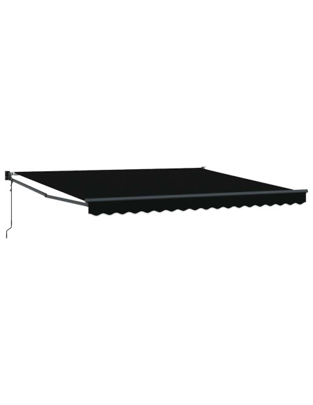 Tenda Retrattile Nero 400 × 300 cm Poliestere e Alluminio