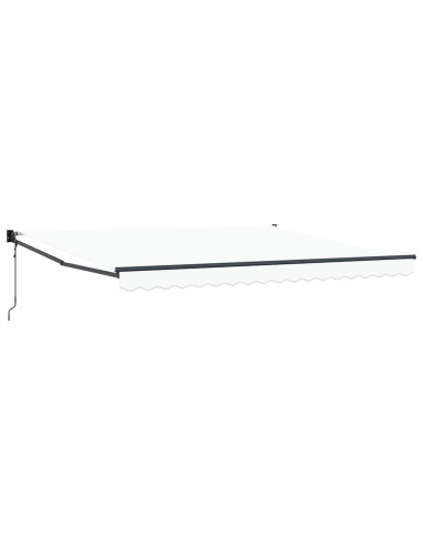 Tenda Retrattile Bianco 400 × 300 cm Poliestere e Alluminio