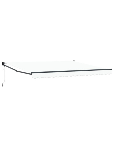 Tenda Retrattile Bianco 400 × 300 cm Poliestere e Alluminio