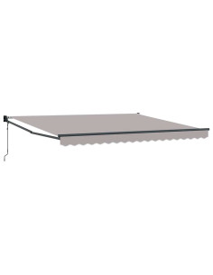 Tenda Retrattile Grigio chiaro 400 × 300 cm Tessuto 2
