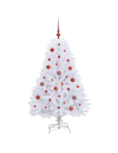 Albero di Natale Artificiale con Rami Pieghevoli Bianco 150 cm