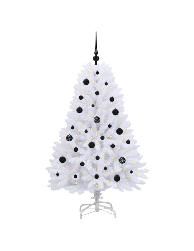 Albero di Natale Artificiale con Rami Pieghevoli Bianco 150 cm