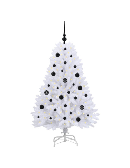 Albero di Natale Artificiale con Rami Pieghevoli Bianco 150 cm