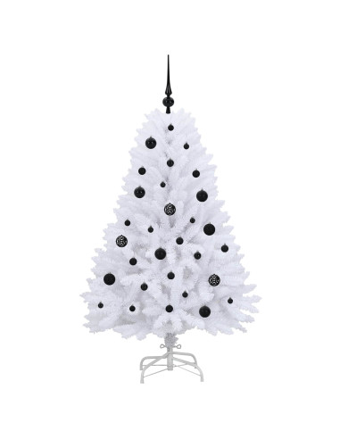 Albero di Natale Artificiale con Rami Pieghevoli Bianco 150 cm