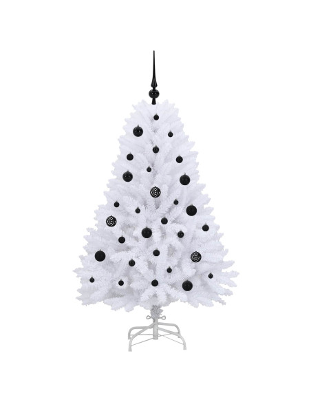 Albero di Natale Artificiale con Rami Pieghevoli Bianco 150 cm