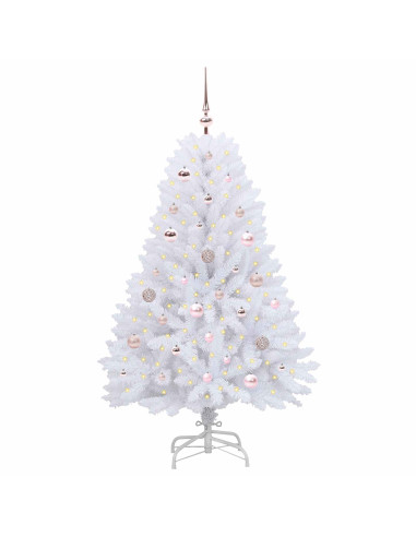 Albero di Natale Artificiale con Rami Pieghevoli Bianco 150 cm