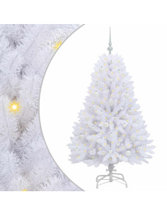 Albero di Natale Artificiale con Rami Pieghevoli Bianco 150 cm 2