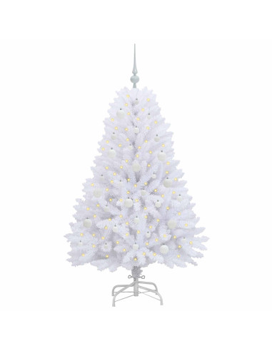 Albero di Natale Artificiale con Rami Pieghevoli Bianco 150 cm