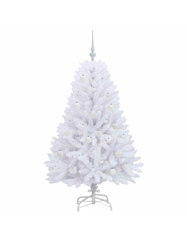 Albero di Natale Artificiale con Rami Pieghevoli Bianco 150 cm