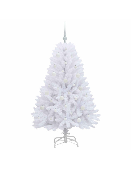 Albero di Natale Artificiale con Rami Pieghevoli Bianco 150 cm