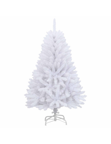 Albero di Natale Artificiale con Rami Pieghevoli Bianco 150 cm