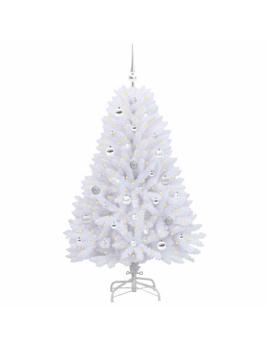 Albero di Natale Artificiale con Rami Pieghevoli Bianco 150 cm