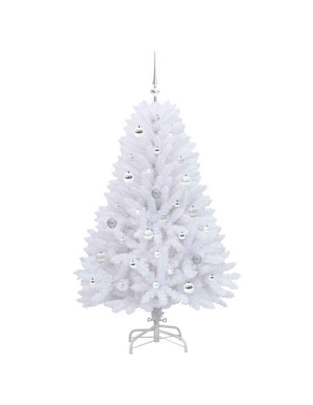 Albero di Natale Artificiale con Rami Pieghevoli Bianco 150 cm