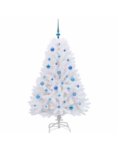Albero di Natale Artificiale con Rami Pieghevoli Bianco 150 cm