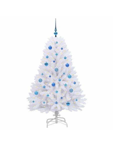 Albero di Natale Artificiale con Rami Pieghevoli Bianco 150 cm