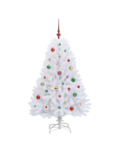 Albero di Natale Artificiale con Rami Pieghevoli Bianco 150 cm