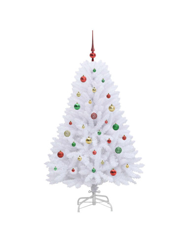 Albero di Natale Artificiale con Rami Pieghevoli Bianco 150 cm