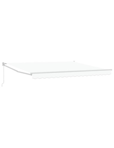 Tenda Retrattile Bianco 400 × 300 cm Poliestere e Alluminio