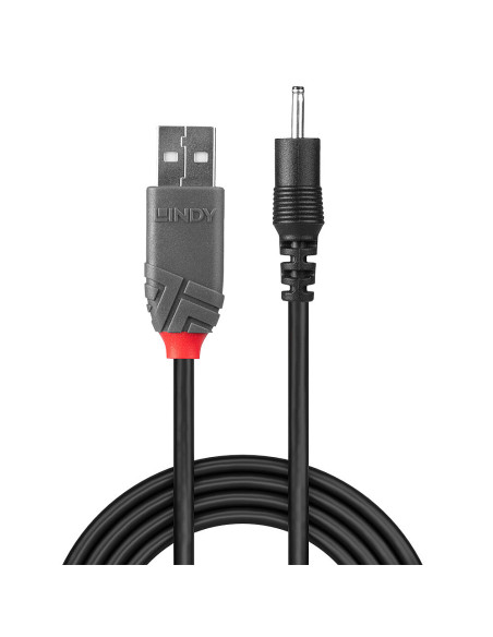 Lindy 70265 cavo di alimentazione Nero 1,5 m USB A EIAJ-01 (2.5 mm, 0.7 mm)