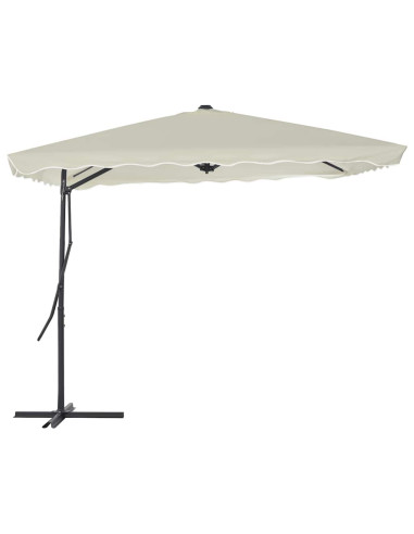 Ombrellone da Esterni con Palo in Acciaio 250x250 cm Sabbia