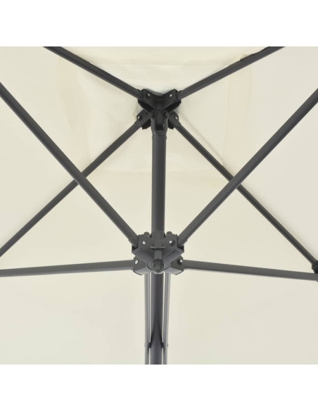 Ombrellone da Esterni con Palo in Acciaio 250x250 cm Sabbia