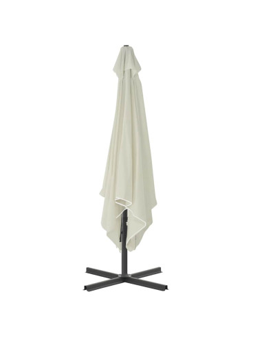 Ombrellone da Esterni con Palo in Acciaio 250x250 cm Sabbia