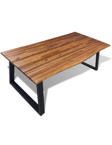 Tavolo da Pranzo Legno Massello Acacia 200x90 cm