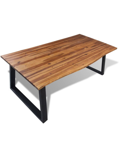 Tavolo da Pranzo Legno Massello Acacia 200x90 cm