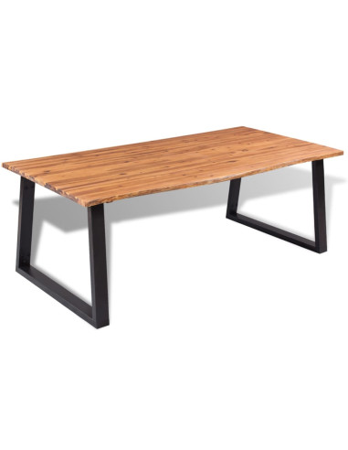 Tavolo da Pranzo Legno Massello Acacia 200x90 cm