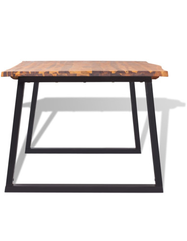 Tavolo da Pranzo Legno Massello Acacia 200x90 cm