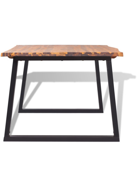 Tavolo da Pranzo Legno Massello Acacia 200x90 cm