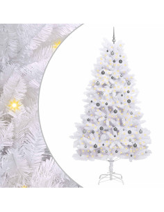 Albero di Natale artificiale Bianco 128 x 128 x 270 cm 2
